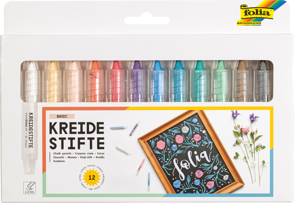 FOLIA Kreidestifte, 12 Stück