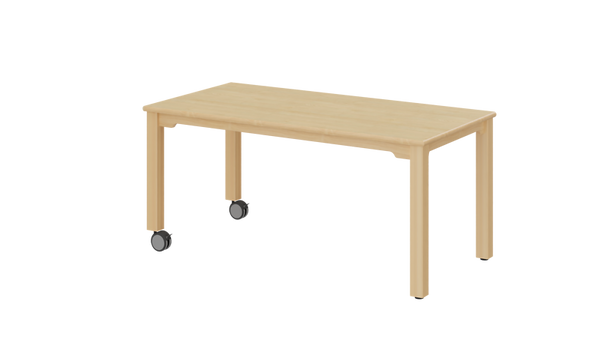 Rechtecktisch 120 cm Buche, Massivholzgestell mit Zarge