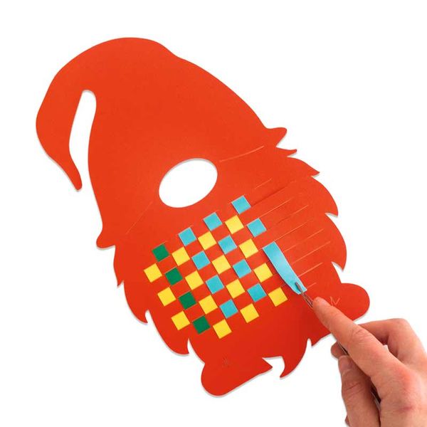 Papierkunst, Grußkarte, Orange, Schneideübung, Muster Gitter