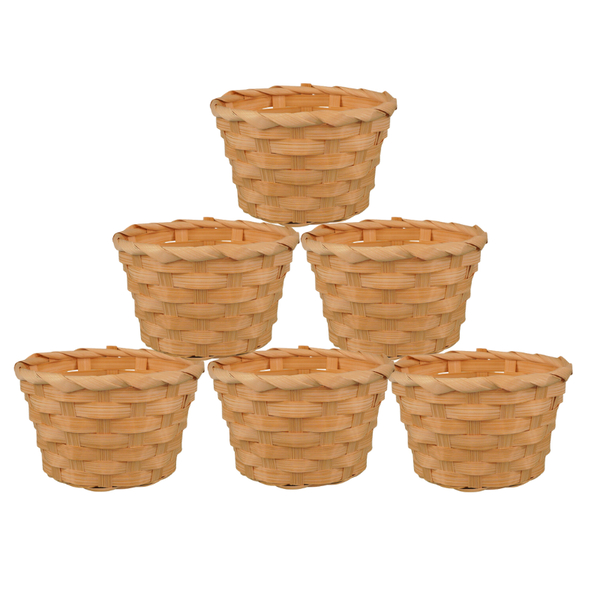 Bastkorb natur, 6 Stück Bastkorb natur, 6 Stück