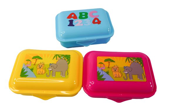 Kleine Frühstücksdose, 6 Stück in einer Farbe (wählbar) Kleine Frühstücksdose, 6 Stück in einer Farbe (wählbar)
