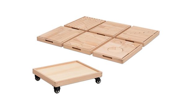 BETZOLD Bausteinwagen mit 6 Fächern, Baustein-Set wählbar