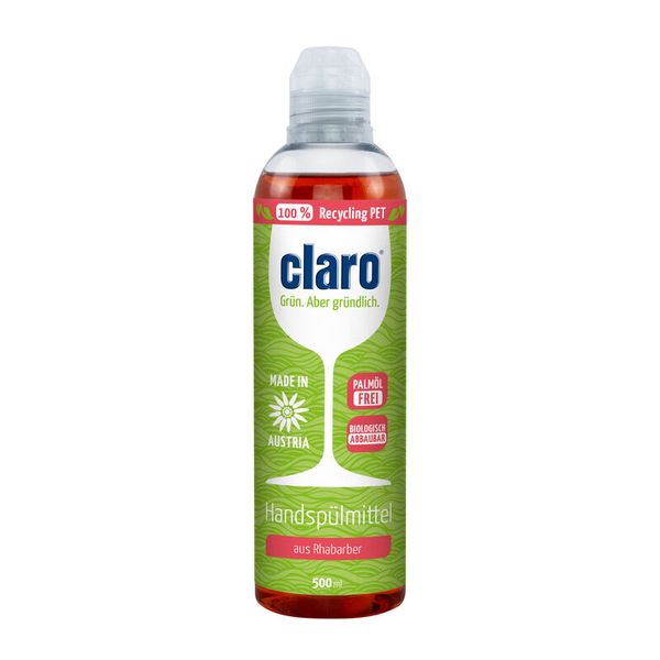CLARO Öko Handgeschirrspülmittel Rhabarber, 500 ml CLARO Öko Handgeschirrspülmittel Rhabarber, 500 ml