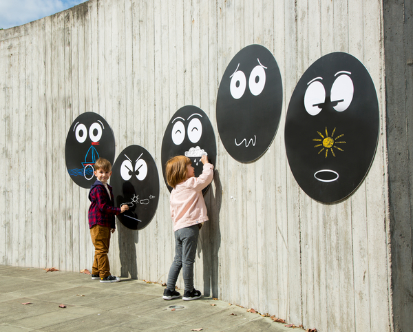 Kreidetafel Emotionen - Outdoor - 5er Set