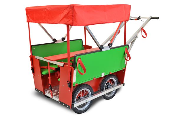 Krippenwagen Fritz - Sonnen-/Regenverdeck Rot