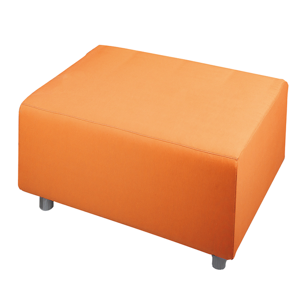 Sesselhocker, Ottomane, orange, Lederoptik, Möbelstück