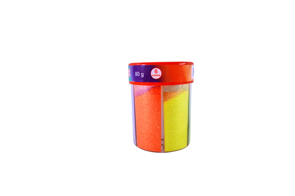 neon glitter, glitter powder, neon orange, neon yellow, glitter jar
