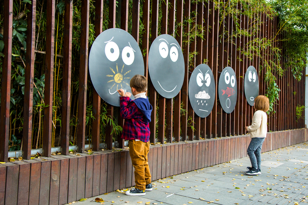 Kreidetafel Emotionen - Outdoor - 5er Set
