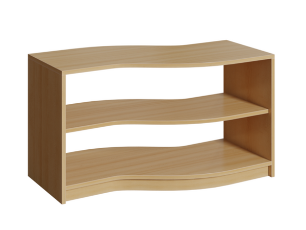 holzregal, regal, holz, 3-stufen-regal, wellenform