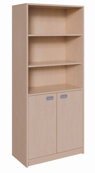 Regal, 2 Einlegeböden, 2 Türen unten mit Mittelwand (B/H/T: 102 x 180 x 40 cm)