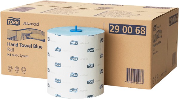 TORK Matic blau (290068), Rollenhandtuch 2-lagig, 6x150m, 6 Rollen TORK Matic blau (290068), Rollenhandtuch 2-lagig, 6x150m, 6 Rollen