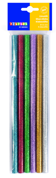 Heißklebesticks für 170° Pistole, farbig, glitzer, Ø 11 mm, 6 Stück Heißklebesticks für 170° Pistole, farbig, glitzer, Ø 11 mm, 6 Stück
