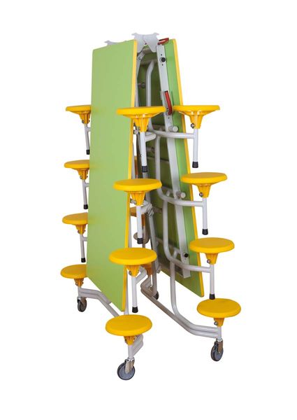 Spaceflex® 2.0 Klapptisch rechteckig, Vollkernplatte, 16 Sitze, Höhe 61 cm (5-7 Jahre)