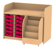 Kioskregal, Modulregal, Schubladeneinheit, Ausstellerregal, Holzregal