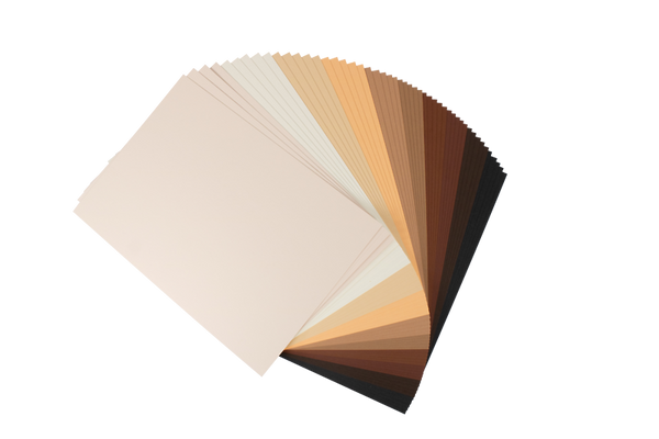 FOLIA Tonpapier Haut- und Naturtöne, 300 g/m², DIN A4, 50 Bogen, 10-farbig sortiert