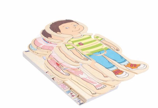 5-Lagenpuzzle Dein Körper: Junge, 28 Teile, Holz, ab 4 Jahre 5-Lagenpuzzle Dein Körper: Junge, 28 Teile, Holz, ab 4 Jahre