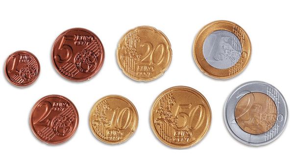 euros, Münzen, Münzen-Satz, Euro-Währung, unterschiedliche Stückelungen