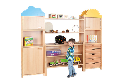 Kleines Regal, Spielzeugregal, Holzregal, Kinderregal, Aufbewahrungsregal