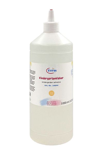ELVIRAS Kindergartenkleber, 1 L (ohne Lösungsmittel, leicht auswaschbar) ELVIRAS Kindergartenkleber, 1 L (ohne Lösungsmittel, leicht auswaschbar)