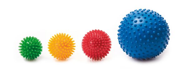 Massageball/Igelball-Set (4 Bälle + 2 Massagerollen)