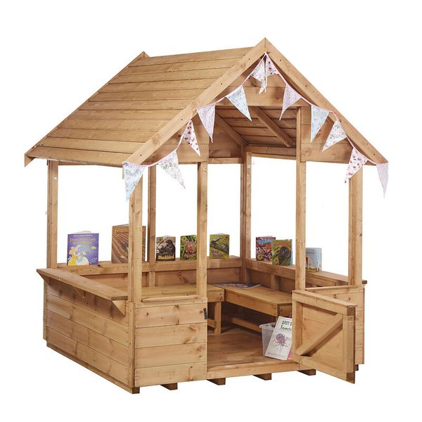 Holzstand, Leseecke, Holzhaus, Bücherregal, Gartenstand