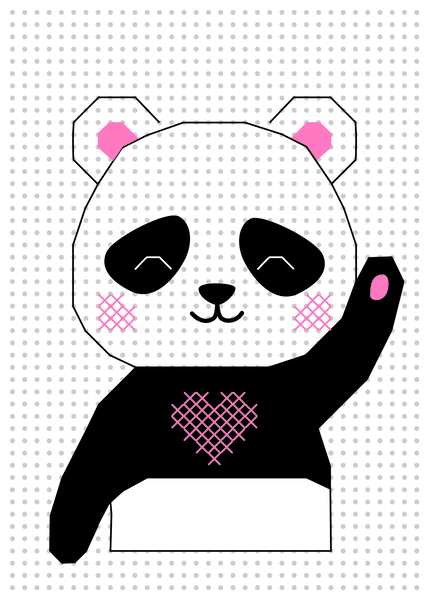 FOLIA Stickkarton Animals, weiß FOLIA Stickkarton Animals, weiß