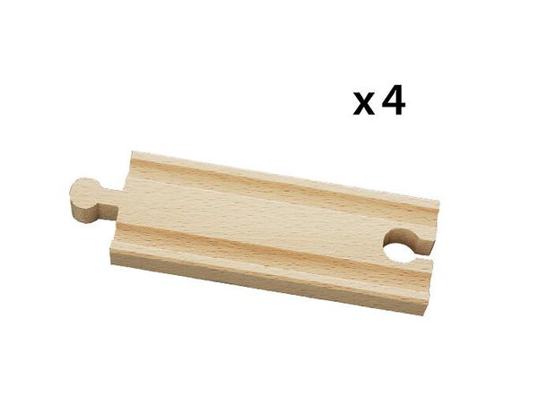 BRIO 1/2 Geraden Gleise (A1), 4 Teile, ab 3 Jahre