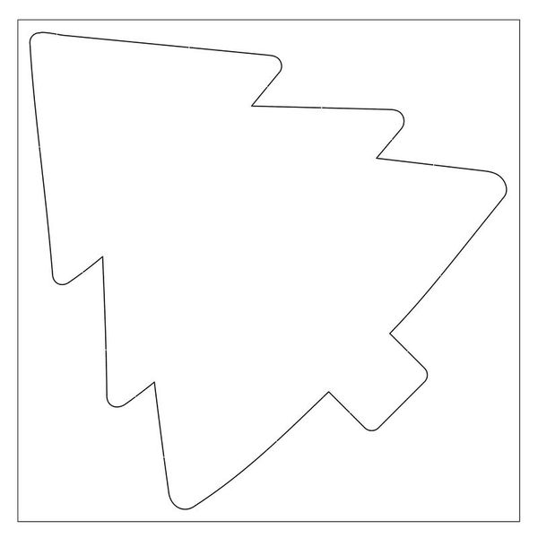 Blanko-Motive Tannenbaum, Karton, 20 Stück, 22,5 x 21 cm