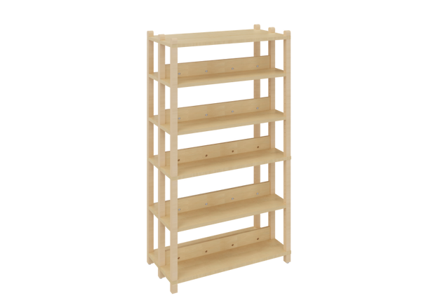 Bücherregal, 100 cm breit, mittig mit Aufkantung, doppelseitig, Höhe wählbar