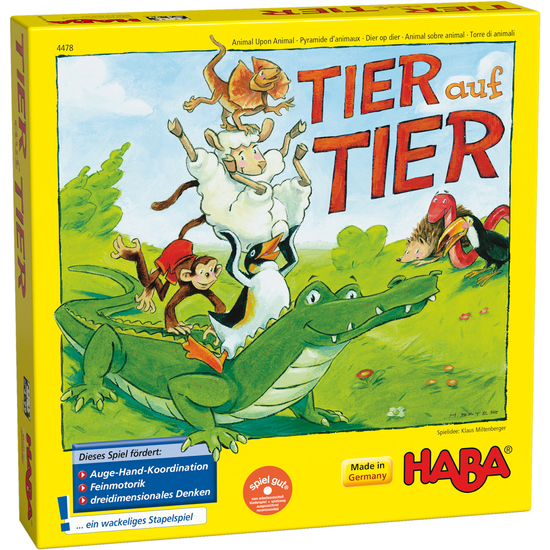 HABA Tier auf Tier - Geschicklichkeitsspiel, ab 4 Jahre HABA Tier auf Tier - Geschicklichkeitsspiel, ab 4 Jahre