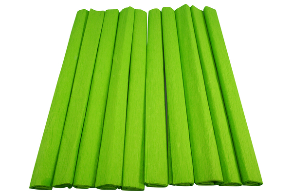 ELVIRAS Bastelkrepp Einzelfarbe 50 x 250 cm, 10 Rollen (Farbe wählbar)