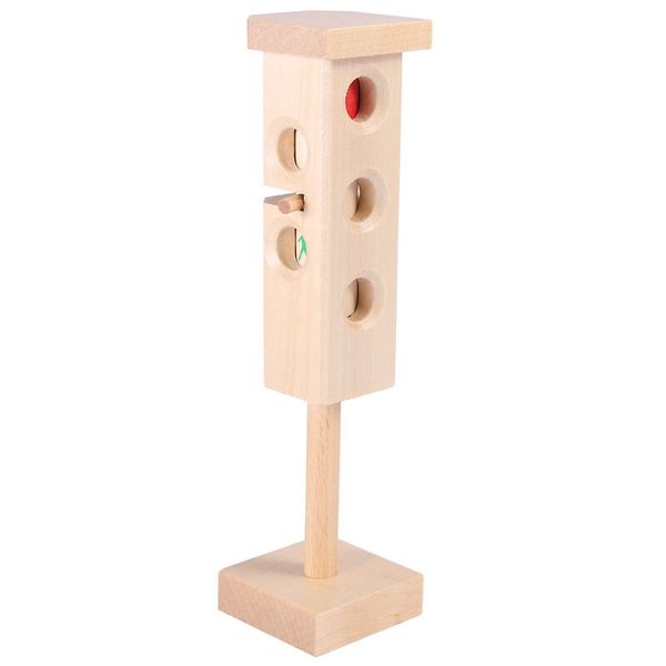 Verkehrsampel mit Fußgängeranzeige aus Holz, 1 Stück Verkehrsampel mit Fußgängeranzeige aus Holz, 1 Stück