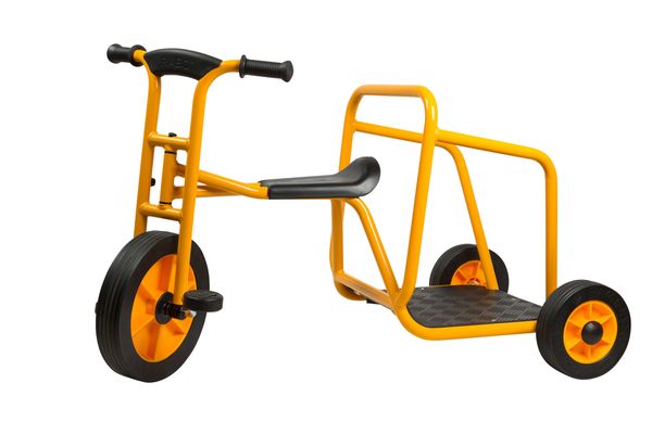 Puppenfahrzeug, Kindertrike, Dreirad, Gelb, Sitzfläche