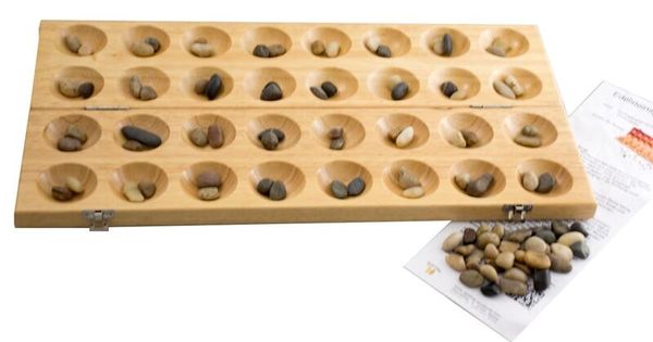 Holz-Spielbrett, Steinchen, Nusssteine, Kiesel-Sortierspiel, Sortierspielzeug