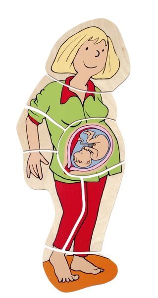 5-Lagenpuzzle Mutter,  Holz, 27 Teile, ab 4 Jahre 5-Lagenpuzzle Mutter,  Holz, 27 Teile, ab 4 Jahre