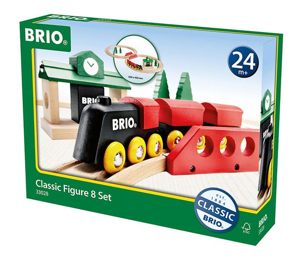 BRIO Bahn Acht Starter-Set Classic, 22 Teile aus Holz, ab 2 Jahre BRIO Bahn Acht Starter-Set Classic, 22 Teile aus Holz, ab 2 Jahre