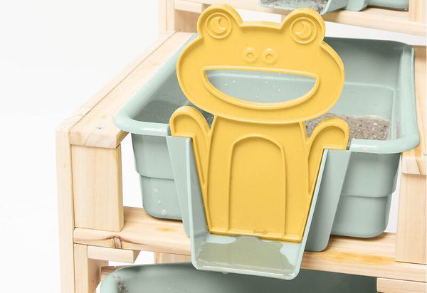 spielzeug, kinderwerkzeug, frosch-figur, silikonform, aufbewahrungsschale