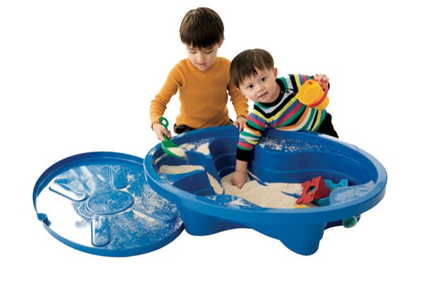 Mobiler Sand- und Wassertisch, blau