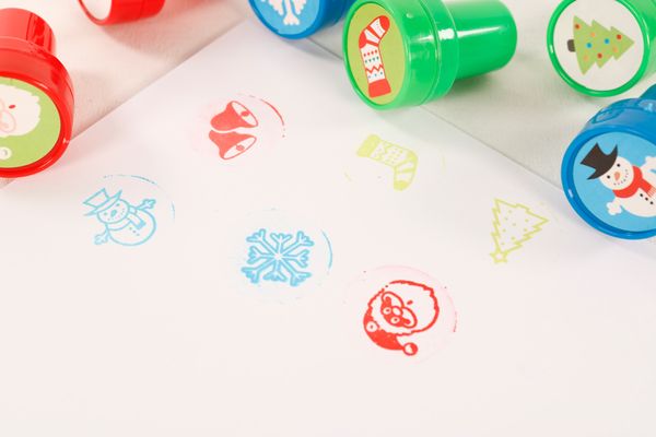 Weihnachtsstempel aus Kunststoff, 6 Stück Weihnachtsstempel aus Kunststoff, 6 Stück