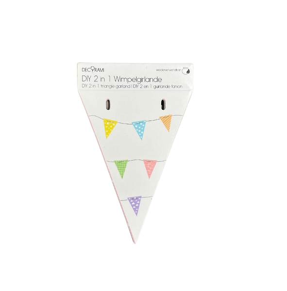Eco-Wimpelgirlande Regenbogen DIY 2-in-1