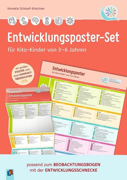 Poster, Entwicklungsposter, Kita, Set, Lernposter