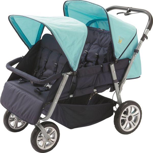 Zwillingskinderwagen, Doppelwagen, Kinderwagen, Reise-Kinderwagen, Wendige Räder