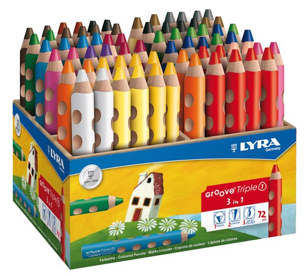 Farbstifte, Holzstifte, Buntstifte, 72 Stifte, Buntstiftset