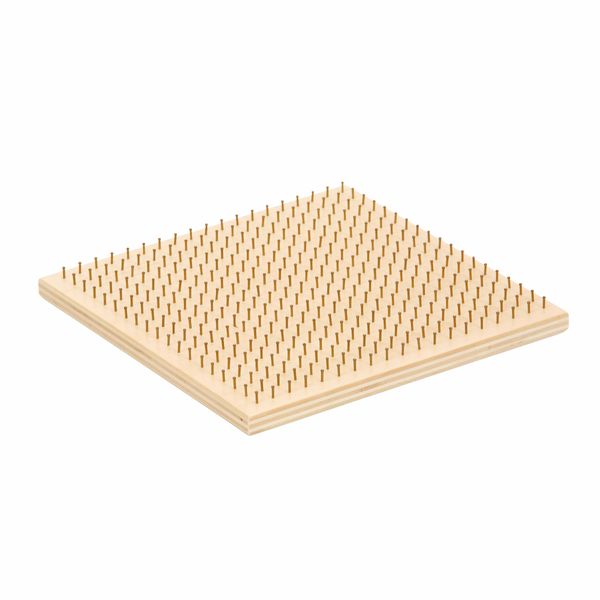 EDUCO Perlenbrett aus Holz, quadratisch
