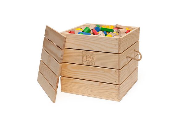 Holzspielzeug, Kasten, Holzkiste, Puzzlespielzeug, Holzbausteine