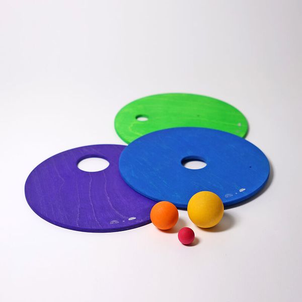 GRIMM´S x Stapelstein® Set classic, 6 Stapelsteine + 3 Kullerscheiben + 3 Holzkugeln
