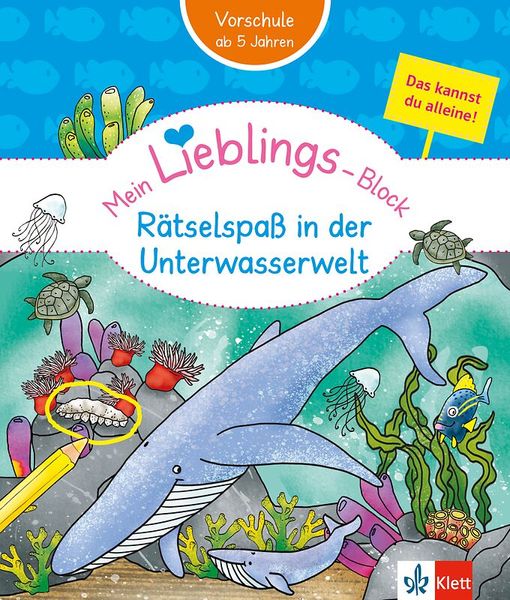 Klett Mein Lieblings-Block: Rätselspaß in der Unterwasserwelt