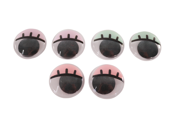 FOLIA Wackelaugen Wimpern, selbstklebend, 30 mm, 6 Stück