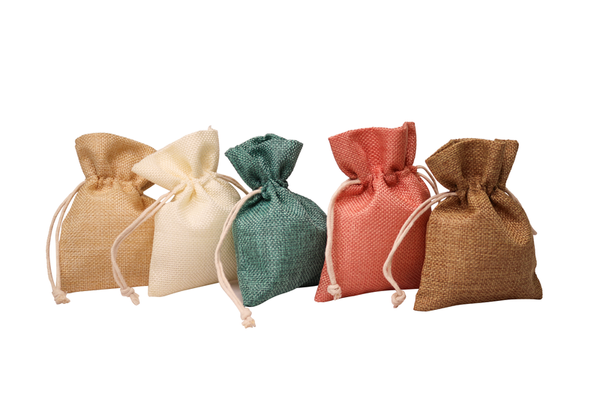 FOLIA Stoffbeutel in Juteoptik, farbig sortiert, 10 Stück FOLIA Stoffbeutel in Juteoptik, farbig sortiert, 10 Stück