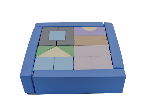 KITAEINKAUF Bewegungsparcours mit Bällebad, Schaumstoff, Kunstleder, 15-teiliges Set